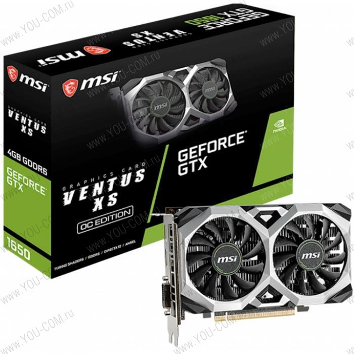 GTX1650 D6 VENTUS XS OC 4GB GDDR6 128bit DVI HDMI DP RTL {10} (710422)