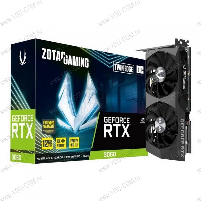 RTX3060 Twin Edge OC 12GB GDDR6 192bit DVI HDMI 3xDP LHR RTL {10} (622830) (ZT-A30600H-10M)