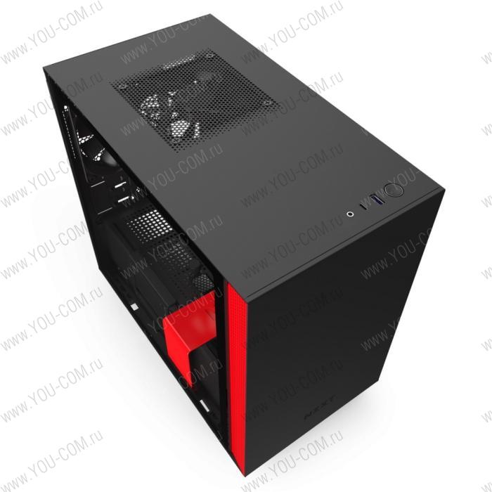 Bad Pack H210i CA-H210i-BR  Mini ITX Black/Red Chassis with Smart Device 2, 2x 120mm Aer F Case Fans, 1x LED Strip (695119)