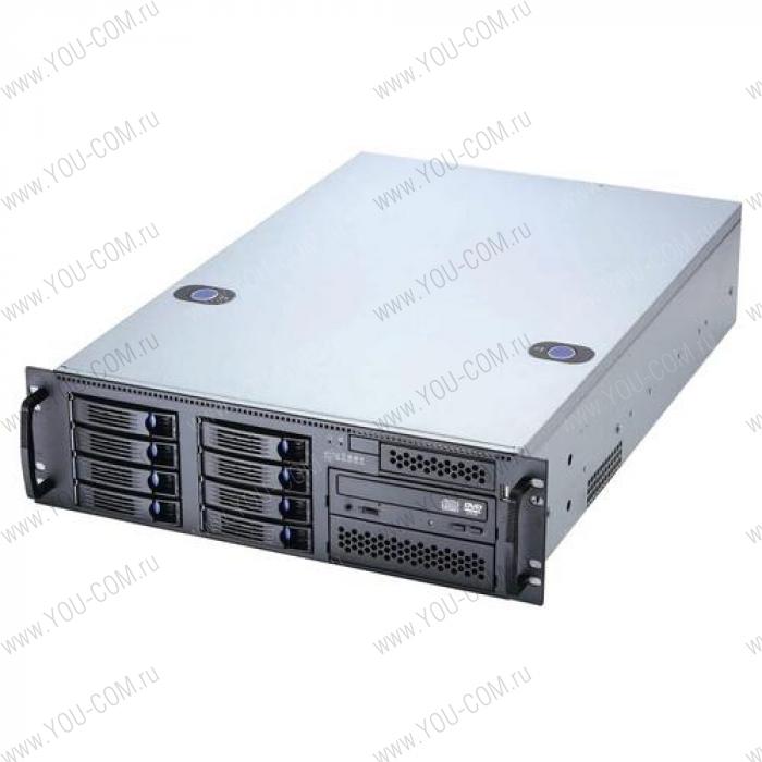 Корпус RM31408M2-E 3U 8-Bays 6G mini SAS, 1x Intrusion Switch,  SKU 1: 3U 8-Bays 6G mini SAS Chassis, PSU bracket C2W, EZ-Rails, no PSU