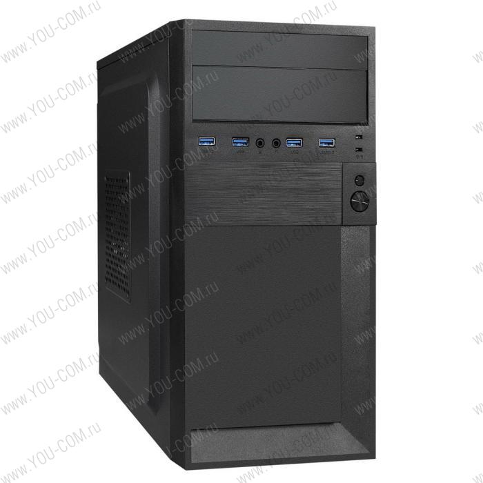 Корпус Minitower ExeGate BAA-105U4-01-AAA400 (mATX, AAA400 8см, 4*USB3.0, аудио) (128897)