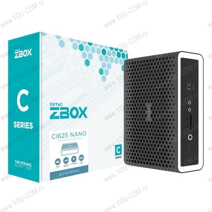 ZBOX-CI625NANO ZOTAC ZBOX NANO, SFF, FANLESS, i3-1115G4, 2X DDR4 SODIMM, 2.5"SATAIII BAY, 2 GLAN, WIFI, BT,DP/HDMI, EU+UK PLUG (623936)