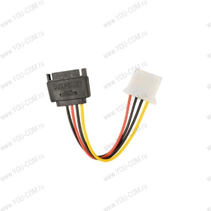 CC-SATA-PS-M Кабель питания SATA Cablexpert 15см, sata 15pin/molex 4pin, пакет