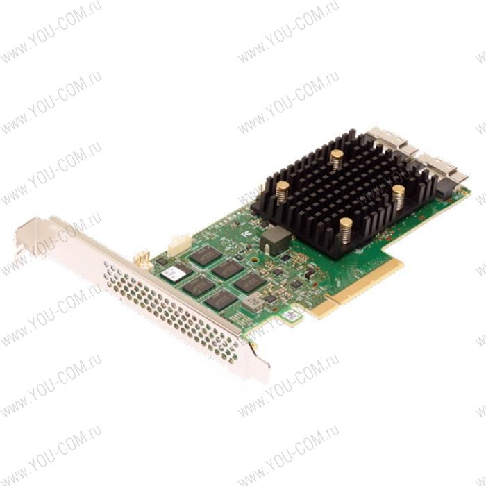 Контроллер Broadcom/LSI 9560-16I SGL (05-50077-00) (PCIe 4.0 x8 LP) Tri-Mode SAS/SATA/NVMe 12G, RAID 0,1,5,6,10,50,60, 16port(2*int SFF8654), 8GB Cache, 3916ROC, RTL, 1 year