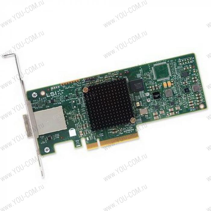 LSI SAS 9300-8E SGL (LSI00343 / H5-25460-00) PCIe 3.0 x8 LP, SAS/SATA 12G HBA, 8port(2*ext SFF8644), 3008 IOC RTL {5}