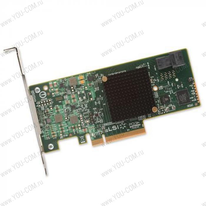 LSI SAS 9300-4I SGL (LSI00346 / H5-25473-00) PCIe 3.0 x8 LP, SAS/SATA 12G HBA, 4port(1*int SFF8643), 3008 IOC