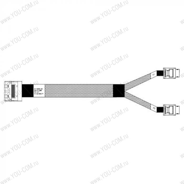 Cable, U.2 Enabler, HD (SFF8643) -to- OCuLink (SFF8612), 1m, Used with Supermicro & Intel systems use OCuLink on the NVMe-backplane (05-50062-00) (007318) {10}