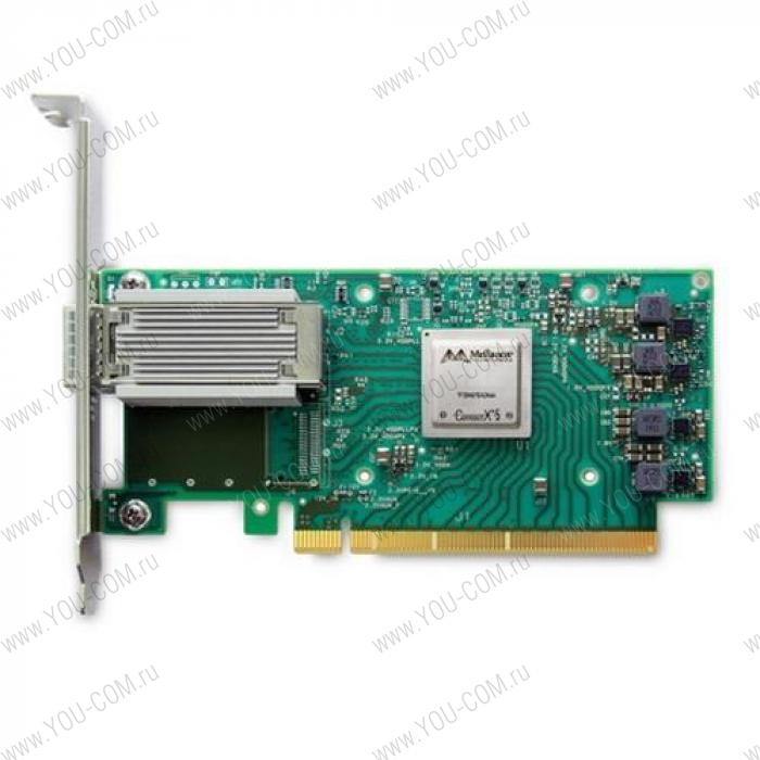 MCX555A-ECAT ConnectX-5 VPI adapter card, EDR IB (100Gb/s) and 100GbE, single-port QSFP28, PCIe3.0 x16, tall bracket, ROHS R6, (480313)