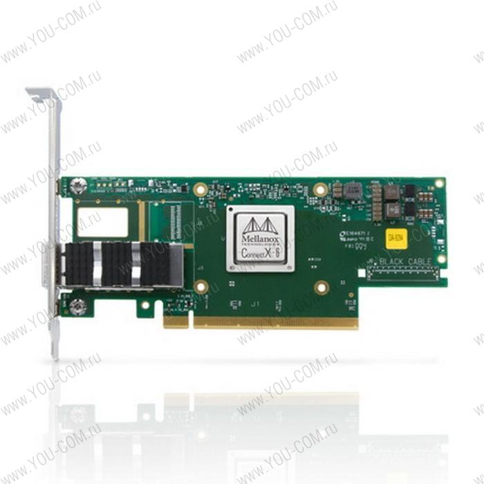 MCX653105A-ECAT ConnectX-6 VPI adapter card, 100Gb/s (HDR100, EDR IB and 100GbE), single-port QSFP56, PCIe3.0/4.0 x16, tall bracket (488463)