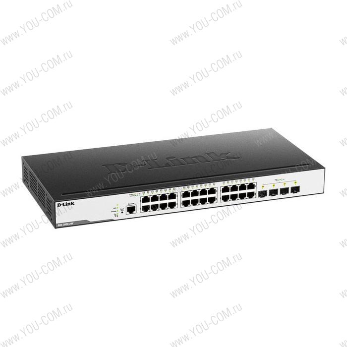 DGS-3000-28X/B1A Управляемый коммутатор 2 уровня с 24 портами 10/100/1000Base-T и 4 портами 10GBase-X SFP+ {3}