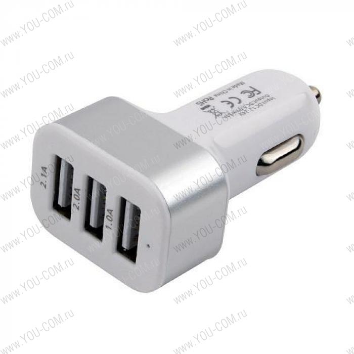 Автомобильный адаптер питания (12V) Cablexpert MP3A-UC-CAR17 5V 2.1/2/1A 3xUSBA