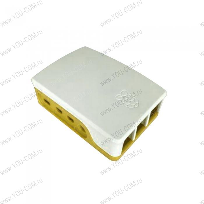 RA600   Корпус ACD  White+Yellow ABS Case for Raspberry 4B 