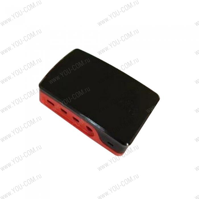 RA602   Корпус ACD  Red+Black ABS Case for Raspberry 4B 