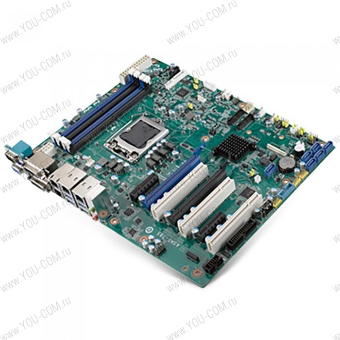 ASMB-785G4 (ASMB-785G4-00A1E),  Advantech Socket LGA1151 для Intel Xeon E3-1200 v5/v6 and 6th/7th Generation Core i7/i5/i3 processors, 4xDDR4 DIMM, VGA, 2xDVI, 2xPCIe x16, 2xPCIe x4, 3xPCI, 6xSATAIII  RAID 0,1,5,10,  2xGbE LAN, 5xCOM, 9xUSB, 1xPS/2  