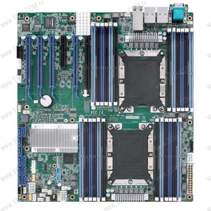 ASMB-935I (ASMB-935I-00A1), Dual LGA3647-P0 Intel® Xeon® Scalable EATX Server Board with 24 DDR4, 5 PCIe x16 + 1 PCIe x8, 10 SATA3, 6 USB3.0, Dual 1GbE, IPMI Advantech