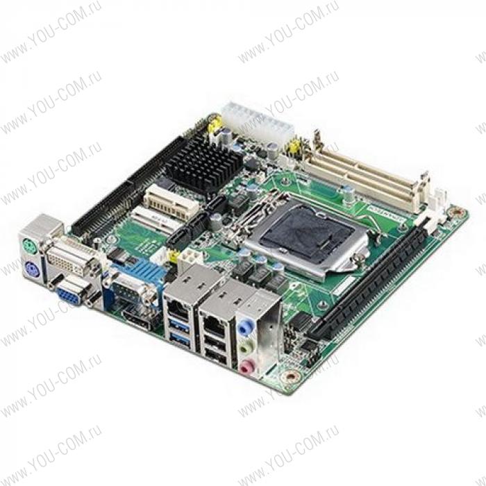 AIMB-203G2-00A1E, Socket LGA1150, для Intel Сore i3/i5/i7, до 16Гб DDR3 SO-DIMM, CRT/DP++/DVI/LVDS, 9xCOM, 2xGbe LAN, 2xUSB 3.0, 2xUSB 2.0, M.2, MiniPCIe, PCIe x16 Advantech