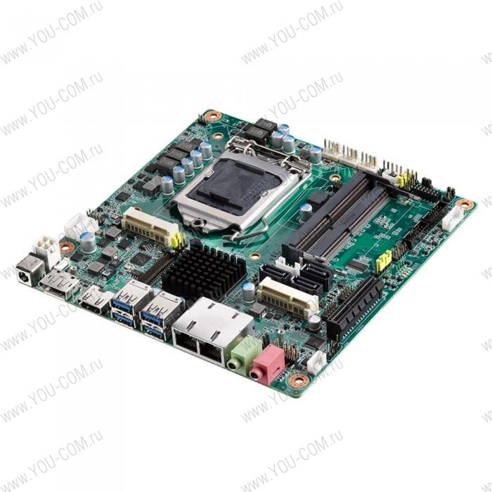 AIMB-285G2-00A2E Advantech Mini-ITX, Supports Intel® 7th & 6th Gen Core™ i processor (LGA1151) with Intel H110, with DP/HDMI/VGA, 2 COM, Dual LAN, PCIe x4, miniPCIe, DDR4, DC Input