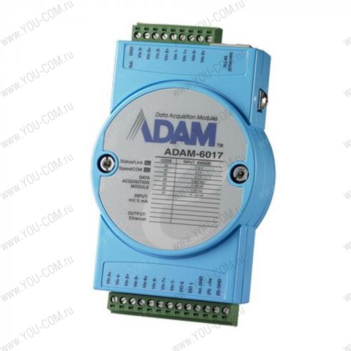 ADAM-6017-CE   Модуль ввода 8-ch Isolated Analog Input Modbus TCP Module with 2-ch DO Advantech