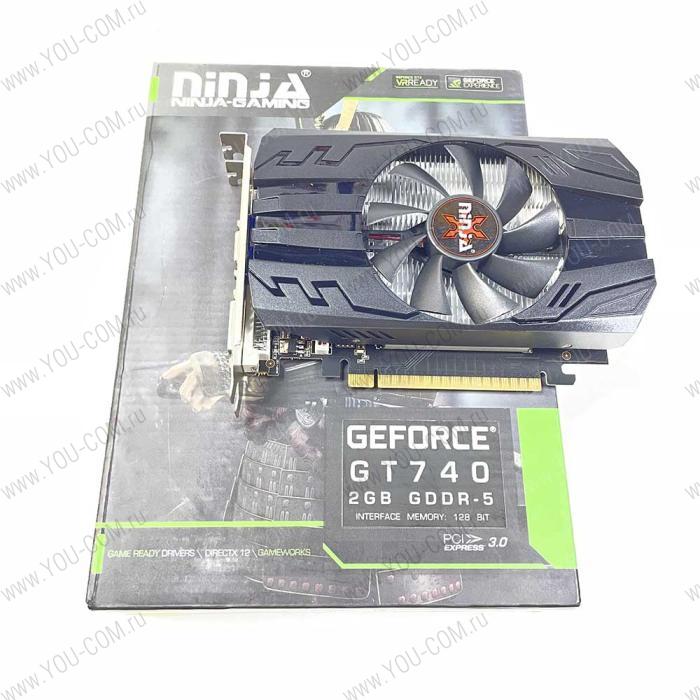 Ninja GT740 (384SP)  2GB GDDR5 128bit DVI HDMI RTL (NH74NP025F) (следы эксплуатации)