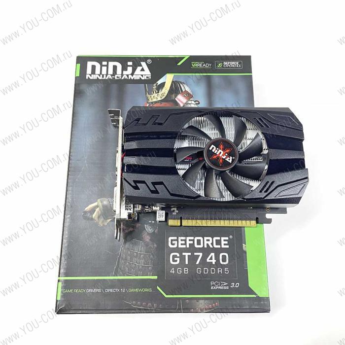 Ninja GT740 (384SP) 4GB GDDR5 128bit DVI HDMI RTL {20} (NH74NP045F) (следы эксплуатации)