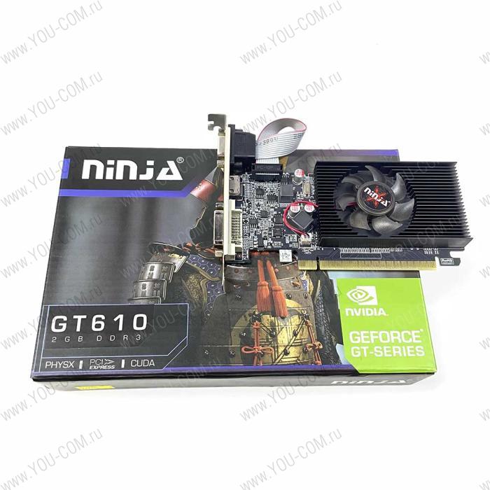 Ninja GT610 (48SP) 2GB GDDR3 64bit VGA DVI HDMI RTL {50} (NK61NP023F) (вскрытая упаковка)