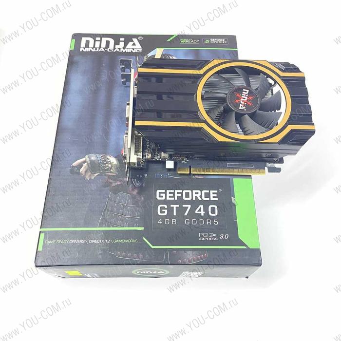 Ninja GT740 (384SP) 4GB GDDR5 128bit DVI HDMI RTL (NK74NP045F) (следы эксплуатации)