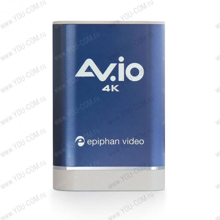 Epiphan AV.io 4K Универсальный видеограббер USB 3.0., не требующий установки драйверов. Входы: HDMI. Интерфейс: USB 3.0. Максимальное разрешение/максимальная частота кадров на выходе: 3840x2160/30.