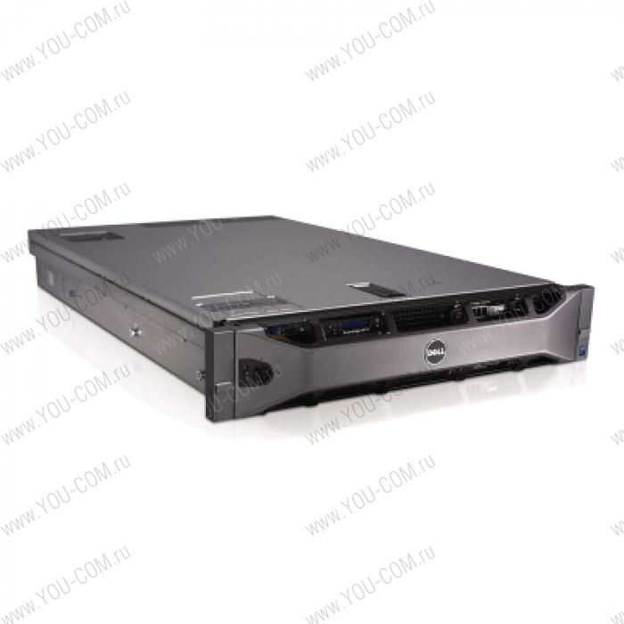 Сервер Dell стоечный PE R710 Base1 (up to 6x3.5"HDD), 3Y NBD, no proc, no RDIMM, no HDD, SAS 6/iR (RAID 0,1), DVD+/-RW, Riser 2*PCIex8+2PCIex4, (2)*DP Gigabit LAN, iDRAC6 Enterprise, PS 870W, Bezel, Sliding Rack Rails with Cable Management Arm, 2U